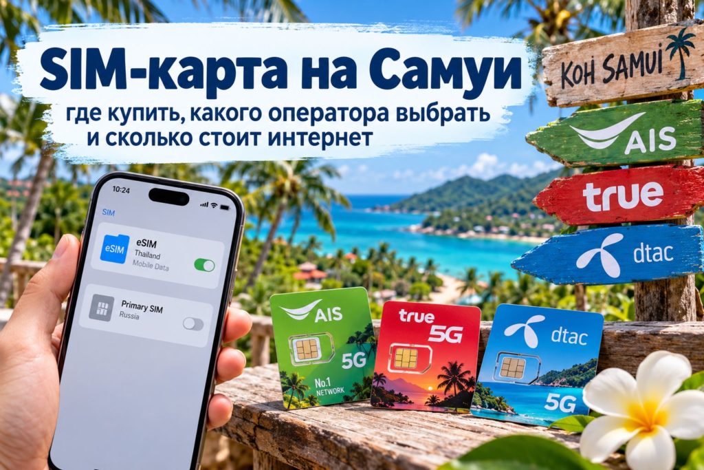 SIM-карта на Самуи: AIS, TrueMove, dtac и мобильный интернет через eSIM